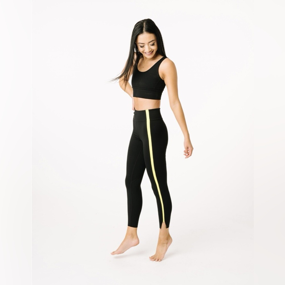 ZYIA Active Black Neon Tape Leggings
